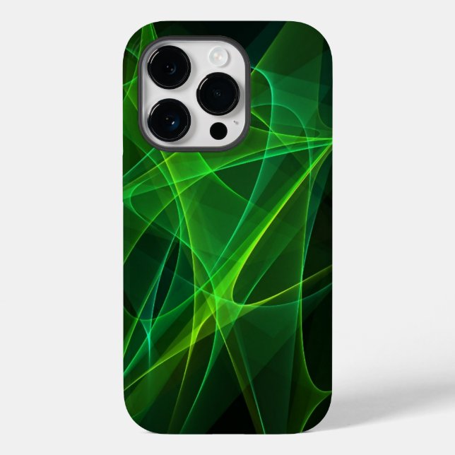 iphone 14 abstrato verde capas pro (Verso)