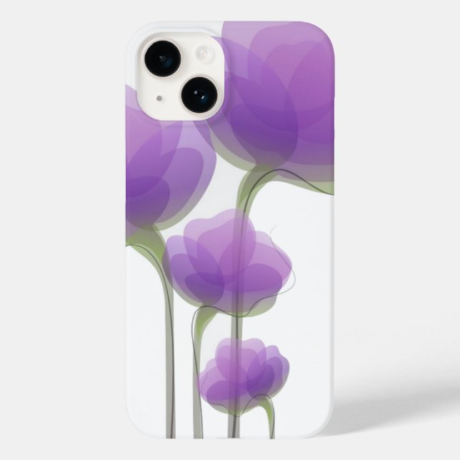 iPhone 14 Bolhas em Caso-Roxo (Verso)