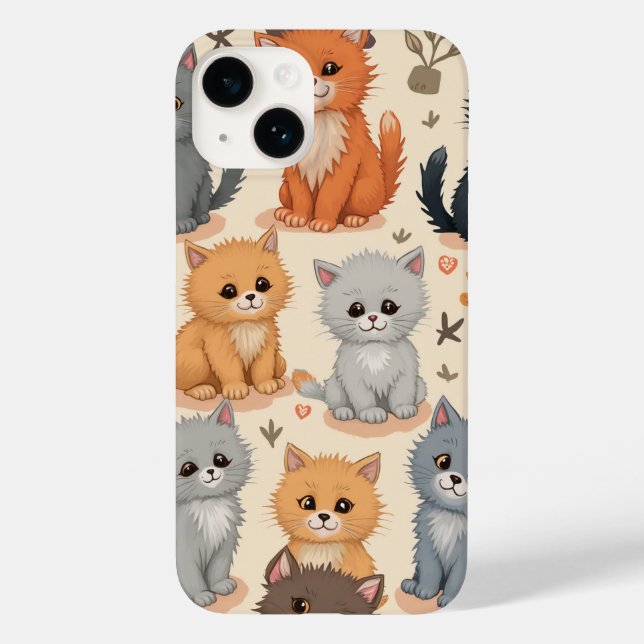 iPhone 14 Capas Cute Kitten Standard Capa de telef (Verso)