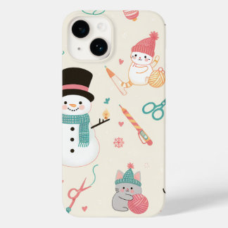 iPhone 14 Capas-Gato de neve