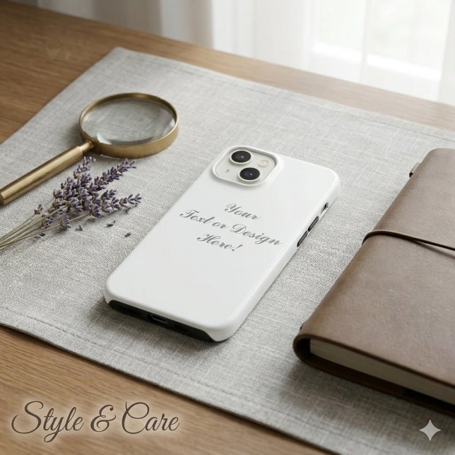 iPhone 14 Case personalizável - Adicionar seu Desi (Customizable iPhone 14 Case - Add Your Design)