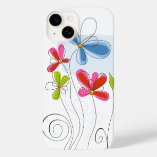 iPhone 14 Flores Pintadas com Casos