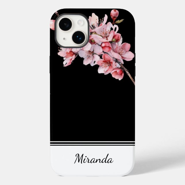 iPhone 14 Plus Cherry Blossom Personalizado - Caso (Verso)
