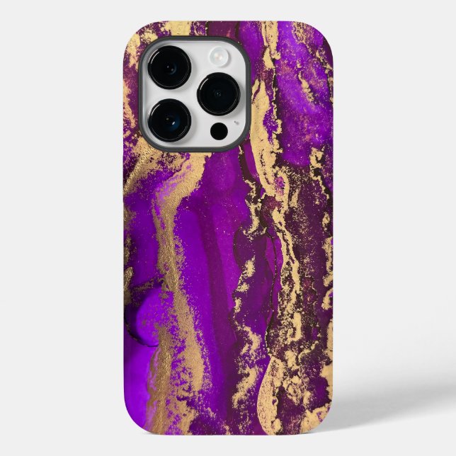 iPhone 14 Pro Dourado roxo (Verso)