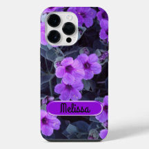 iPhone 14 Pro Floral Purple Caso Máx