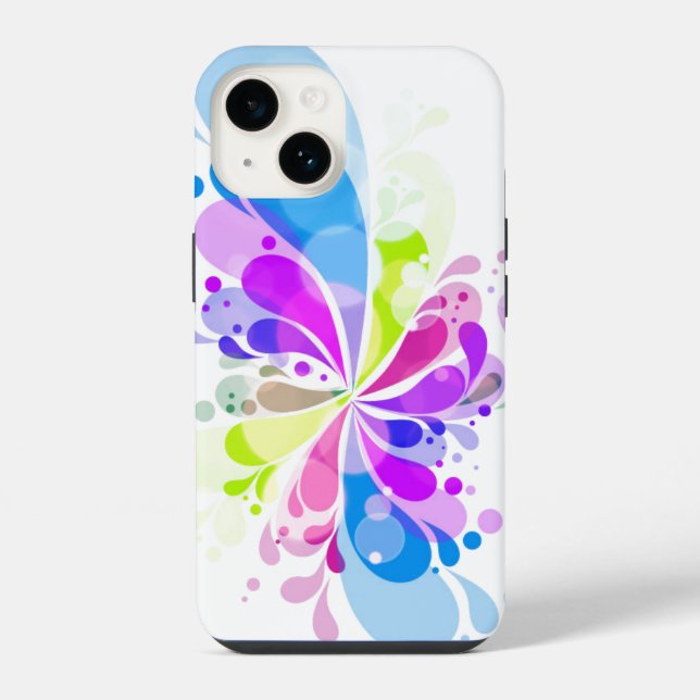iPhone 14 Splash Colorido de Caso (Verso)