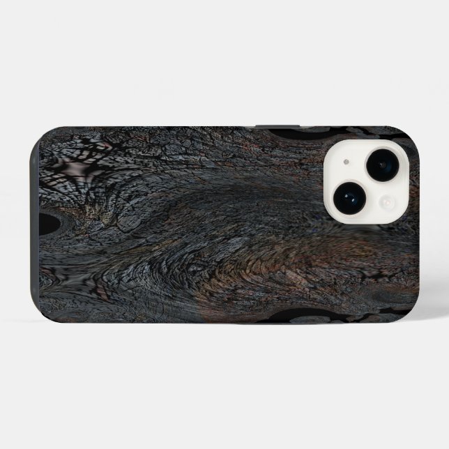iPhone 14 Tough Case, Brillante - Dark Spiral (Verso Horizontal)