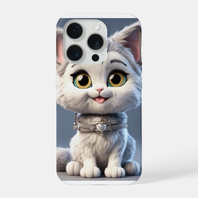 iPhone 15 Pro Case com uma ilustração de Cat Adorá (Verso)