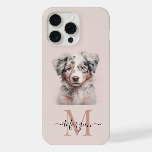 iPhone 15 Pro Max, cor-de-rosa, com Shepherd, na A (Verso)