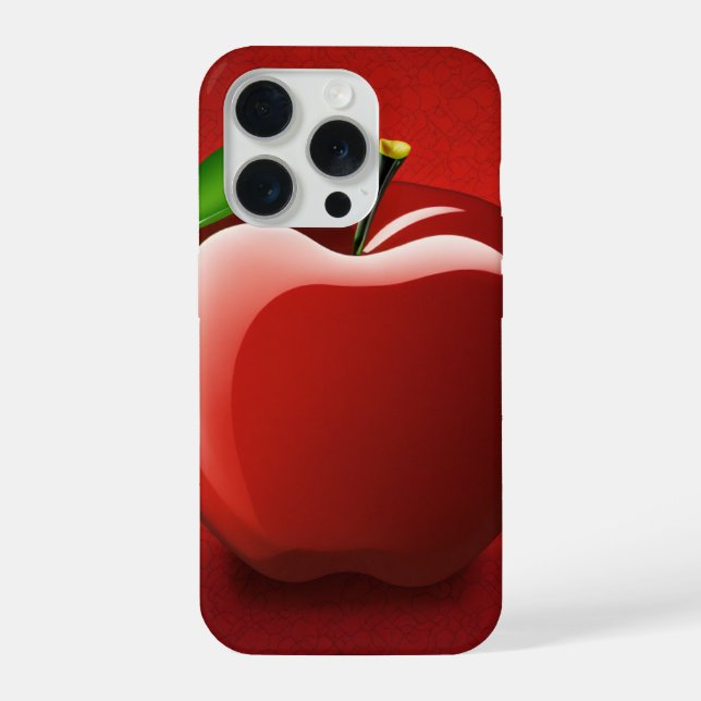 iPhone 16 Pro Case | Red Apple Logo Design | Minim (Verso)