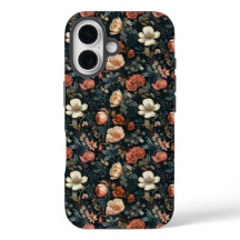 iPhone 16 Tough Case, Mala Floral Invisível