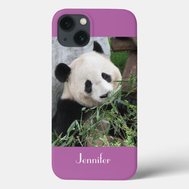iPhone 6 Case Giant Panda Pale Purple Bkgnd (Verso)