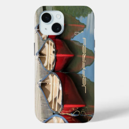 iPhone 6 Case Red Canoes & Refletions, resistente