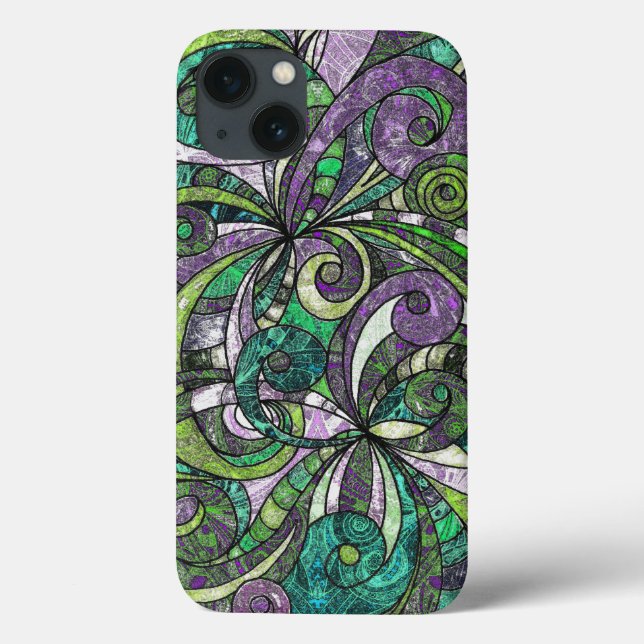 iPhone 6 Case Tough Drawing Floral (Verso)