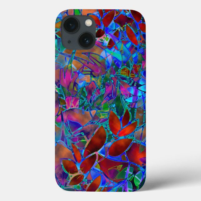 iPhone 6 Case Tough Floral Abstrato Vidro Estido (Verso)