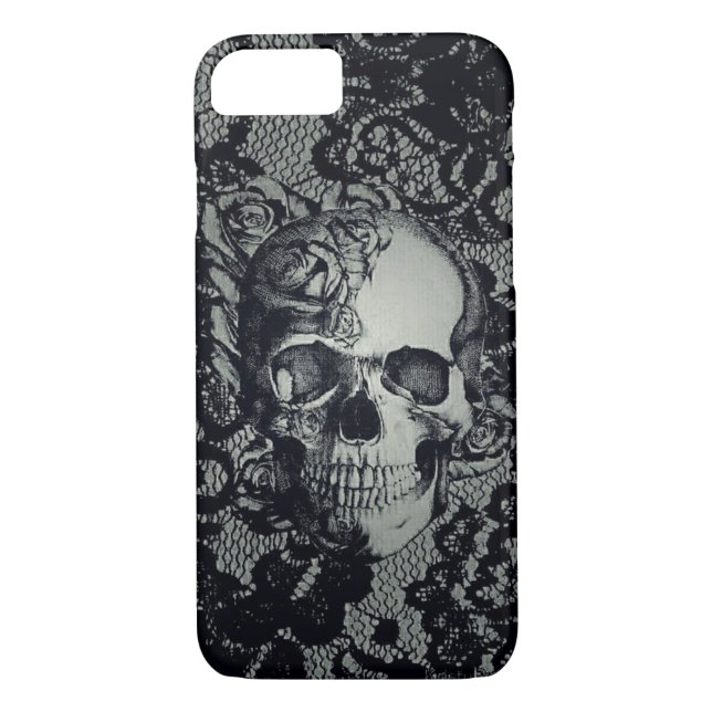 iPhone 8/7 do crânio w/Lace, mal lá capa de (Verso)