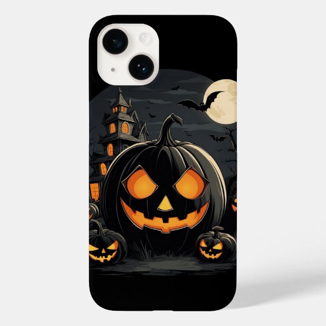 iPhone / capas de ipad de abóbora preta do Hallowe (Verso)
