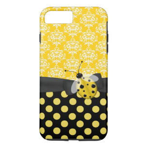 Capa iPhone 8 Plus/7 Plus Capa Cute Yellow Ladybug para iPhone 7 Plus