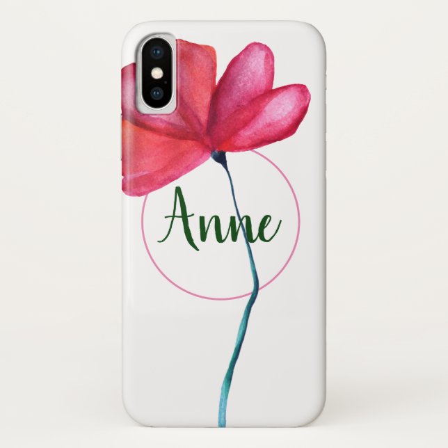 iPhone, Case-Mate Capa de iPhone com Nome Floral Para Ela (Verso)