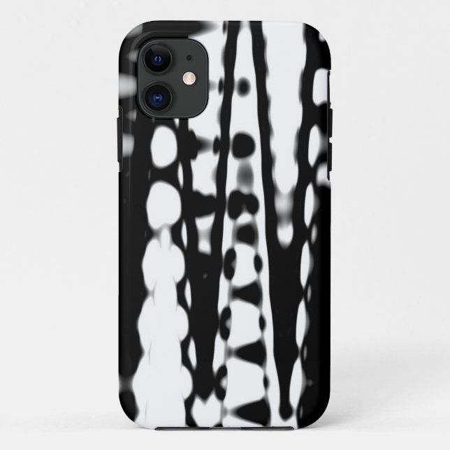 iPhone Da Case-Mate Padrão de ondas abstratas preto e branco para capa (Verso)