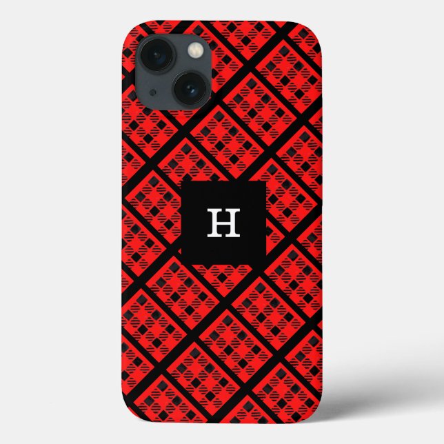 iPhone da Xadrez de Buffalo Vermelha / iPad case (Verso)