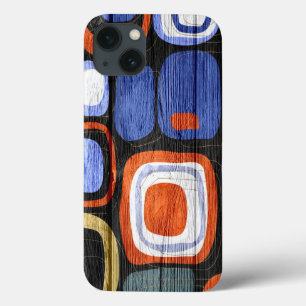 iPhone de aparência de madeira de pastel Abstrato 