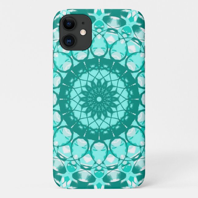 iPhone de Capa de telefone de Teal Loopy (Verso)