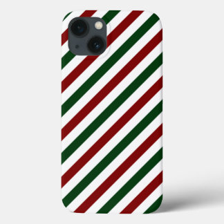 iPhone de Listras de Natal Diagonais Personalizáve