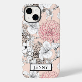 IPHONE FLORAL BRANCO PERSONALIZADO 14