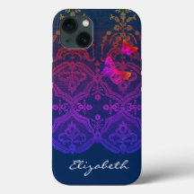 iPhone / iPad case DIY NAME ANTIQUE LACE IN GREY