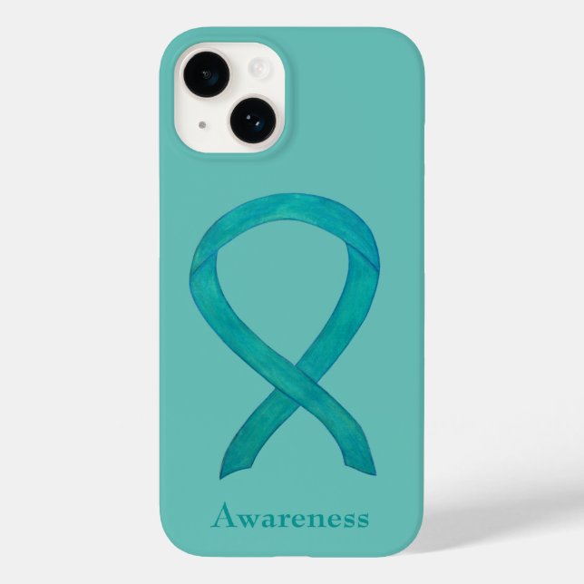 iPhone / iPad da Fita de Sensibilização Teal (Verso)