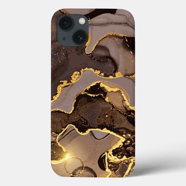 iPhone/iPad Dourado com brilho de água (Verso)