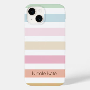 iPhone moderno de cor pastel fino monograma Case-M