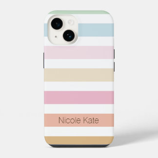 iPhone moderno de cor pastel fino monograma Case-M