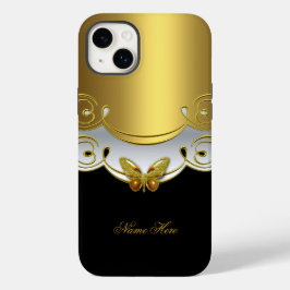 iPhone Verde Dourado Preto Branco Borboleta