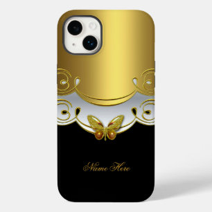 iPhone Verde Dourado Preto Branco Borboleta