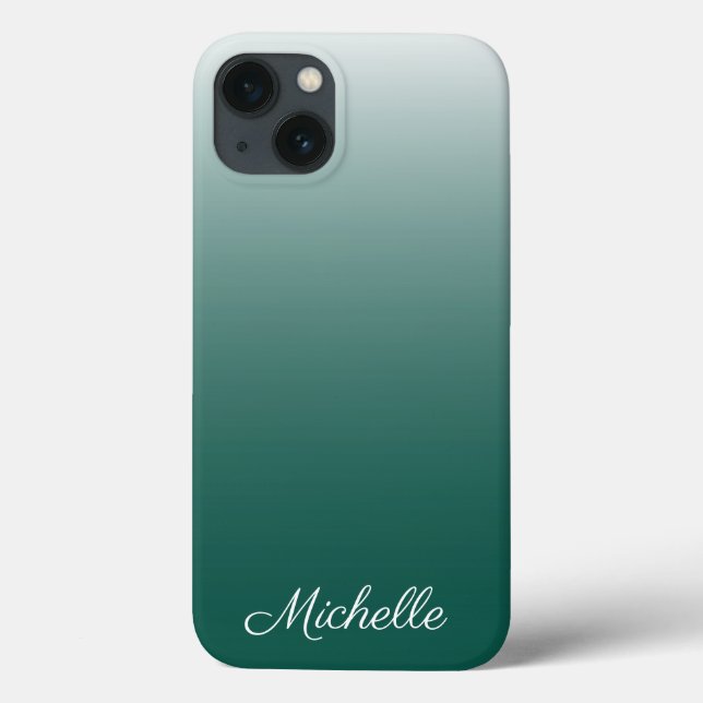 iPhone verde Mate-Mate personalizado com gradiente (Verso)