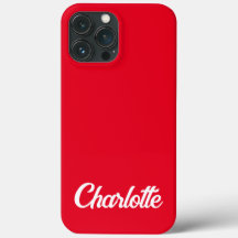 iPhone Vermelho Clássico Elegante Personalizado.