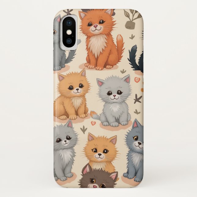 iPhone X Capas Cute kitten Standard Capa de telefo (Verso)