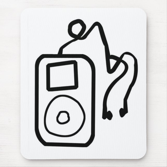 IPod tirado Mousepad (Frente)