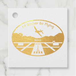 "I'Preferencialmente Be Flying" - Etiqueta de Foil