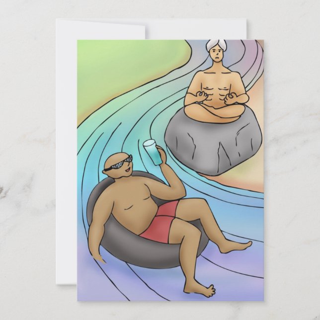 Ir Com O Fluxo Com Essência De Água De Rock (Frente)