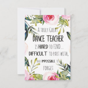 Ir embora presente para professor de dança Obrigad