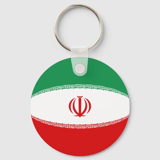Iran Fisheye Flag Chaveiro (Frente)