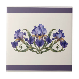 Iris Art Nouveau Friso Cor Personalizada