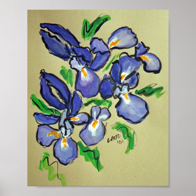 Iris Dance Abstrato Pininting Art Impressão (Frente)