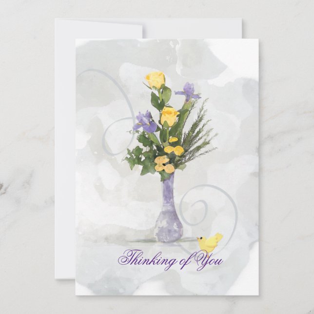 Íris e rosas amarelas pensando em você (Frente)
