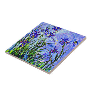 Íris Lilás arte fina de Claude Monet,