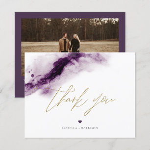 IRIS   Plum Purple Watercolor Cartões de agradeci