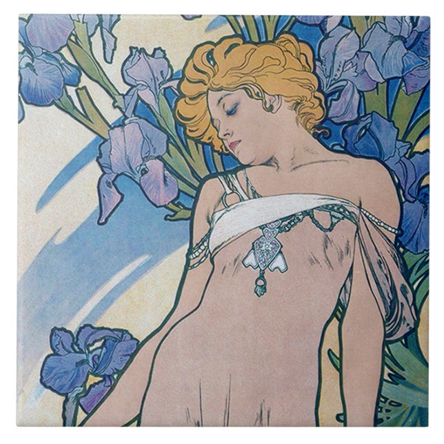 Íris (Quatro Flores), Alphonse Mucha (Frente)